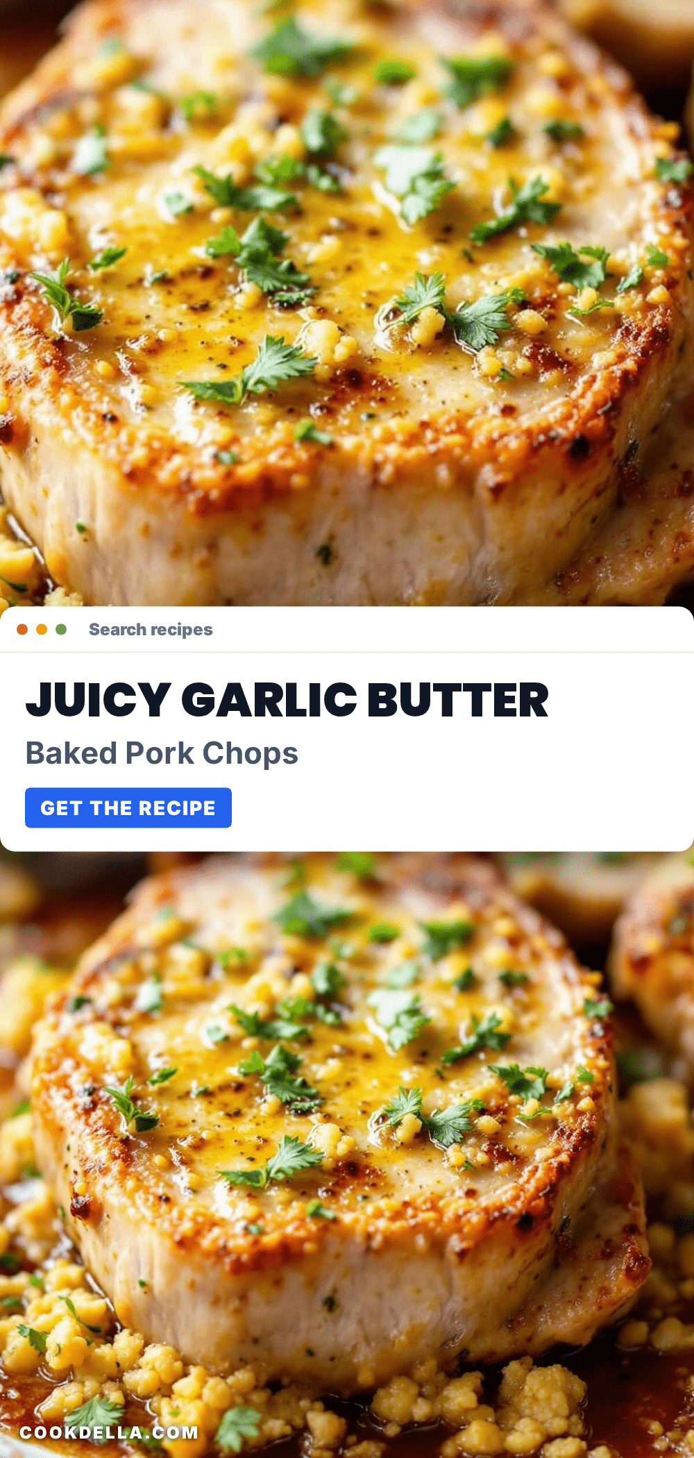 garlic butter baked pork chops recipe