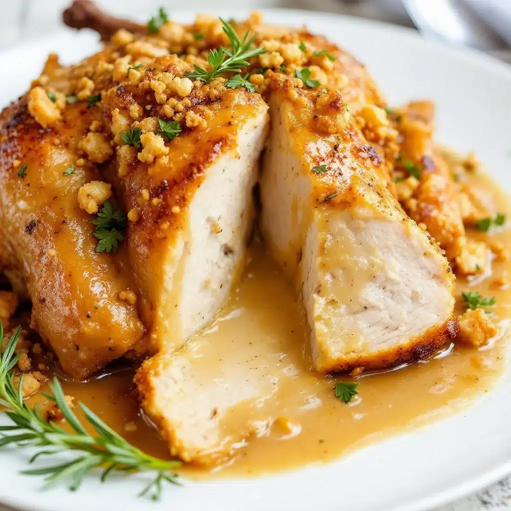 garlic herb butter roasted turkey - featured image