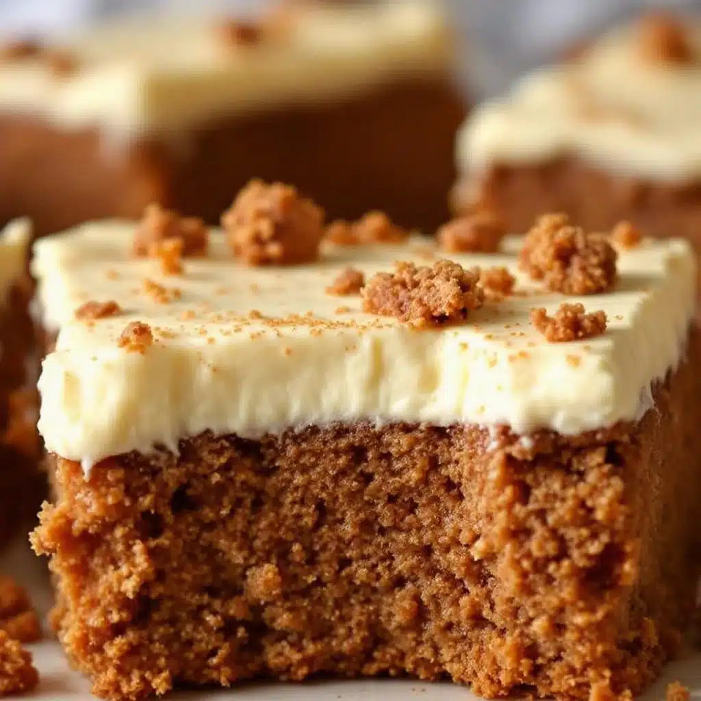 gingerbread cheesecake bars - featured image