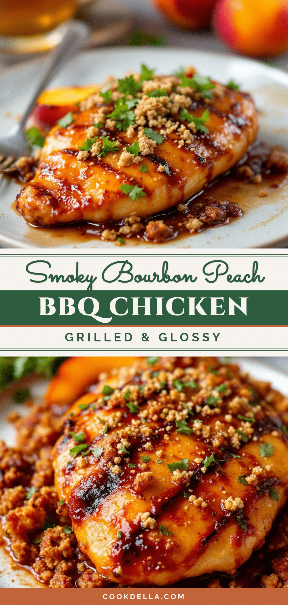 grilled bourbon peach bbq chicken recipe