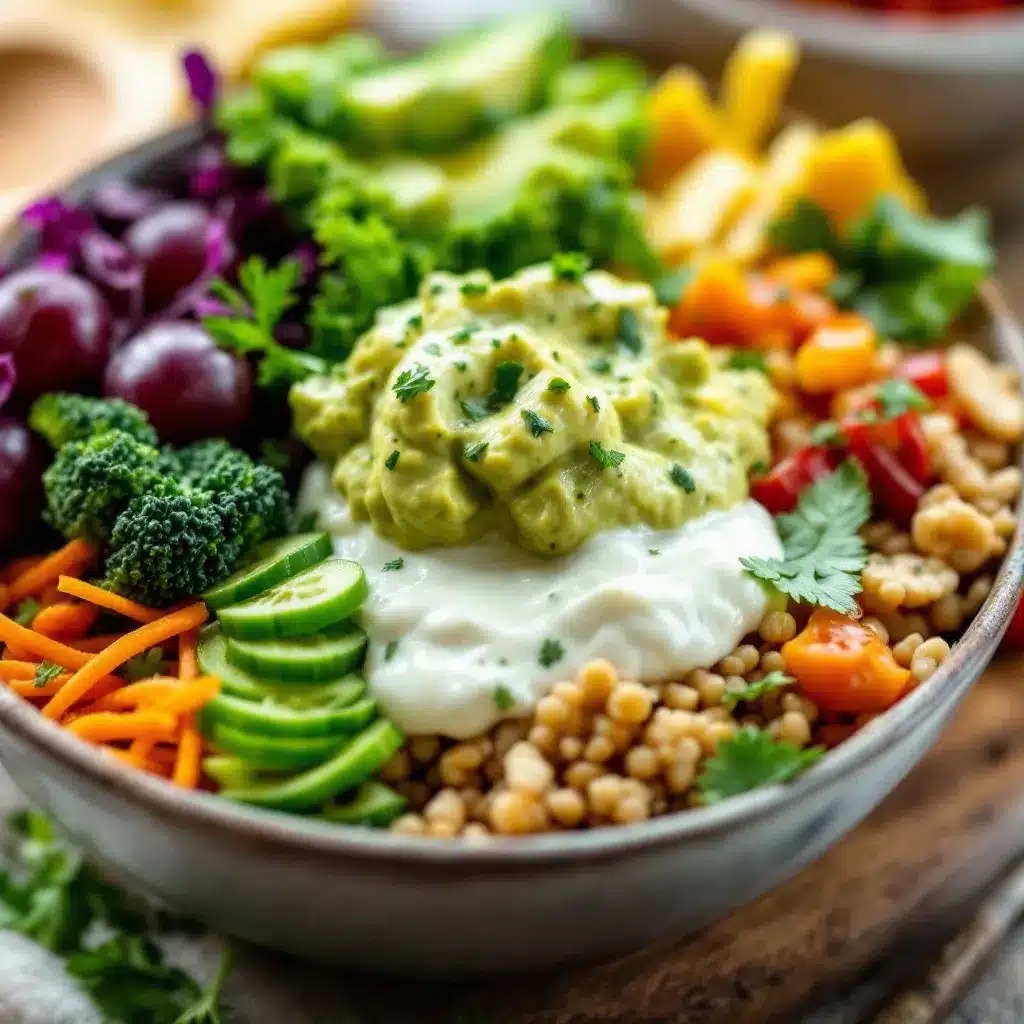 Healthy Rainbow Veggie Bento Box for Kids preparation steps