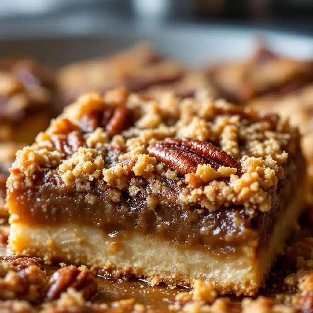 maple bourbon pecan pie bars - featured image