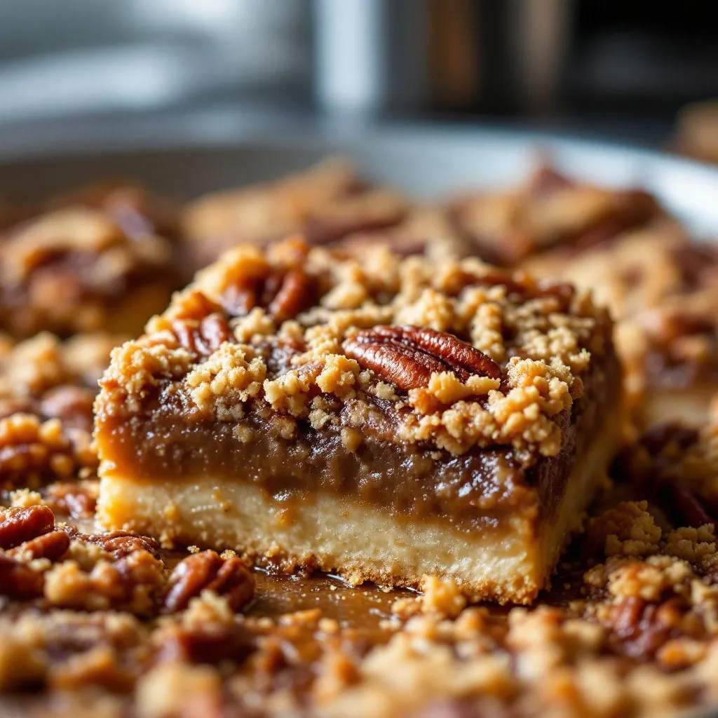 maple bourbon pecan pie bars preparation steps
