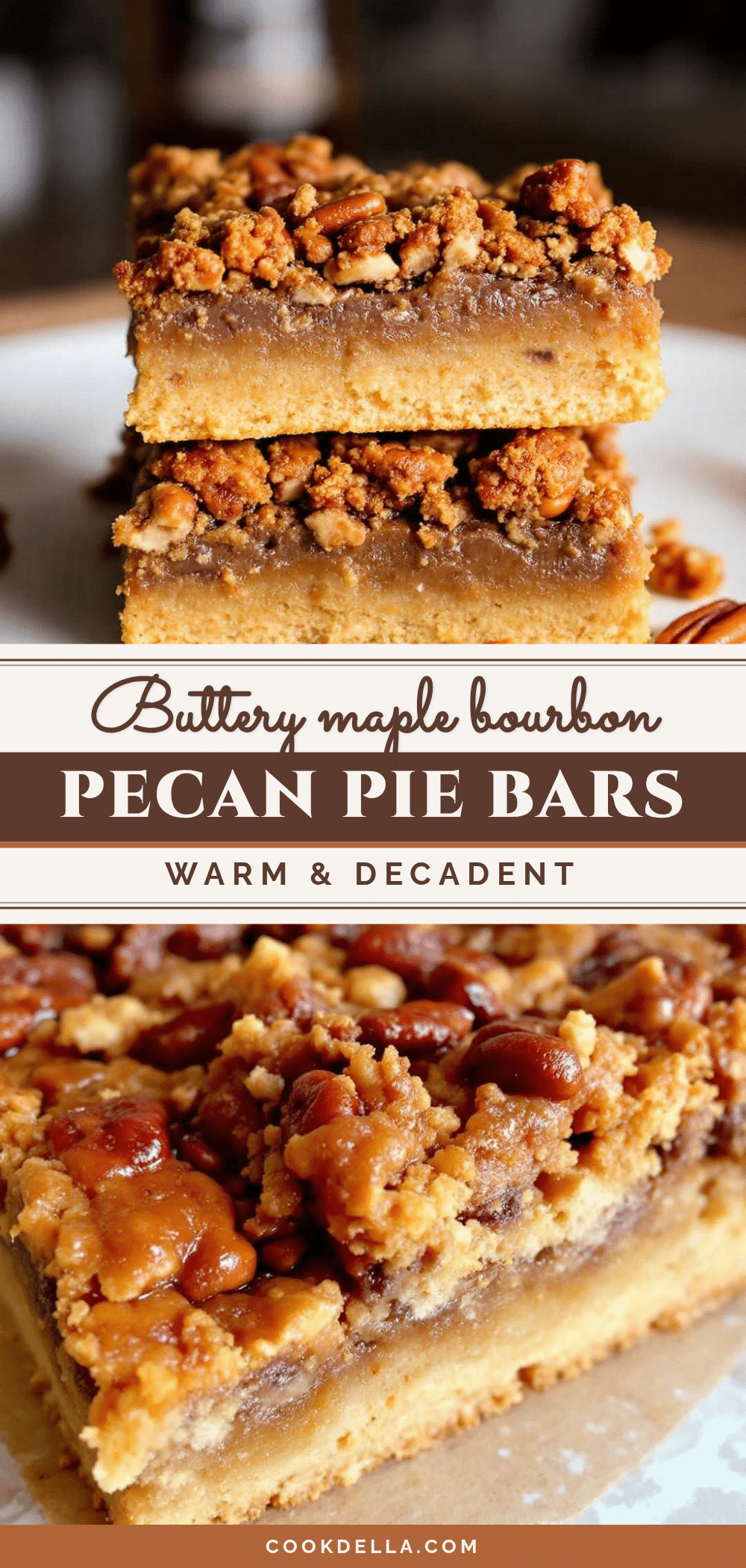 maple bourbon pecan pie bars recipe