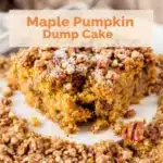 maple pumpkin dump cake - featured image