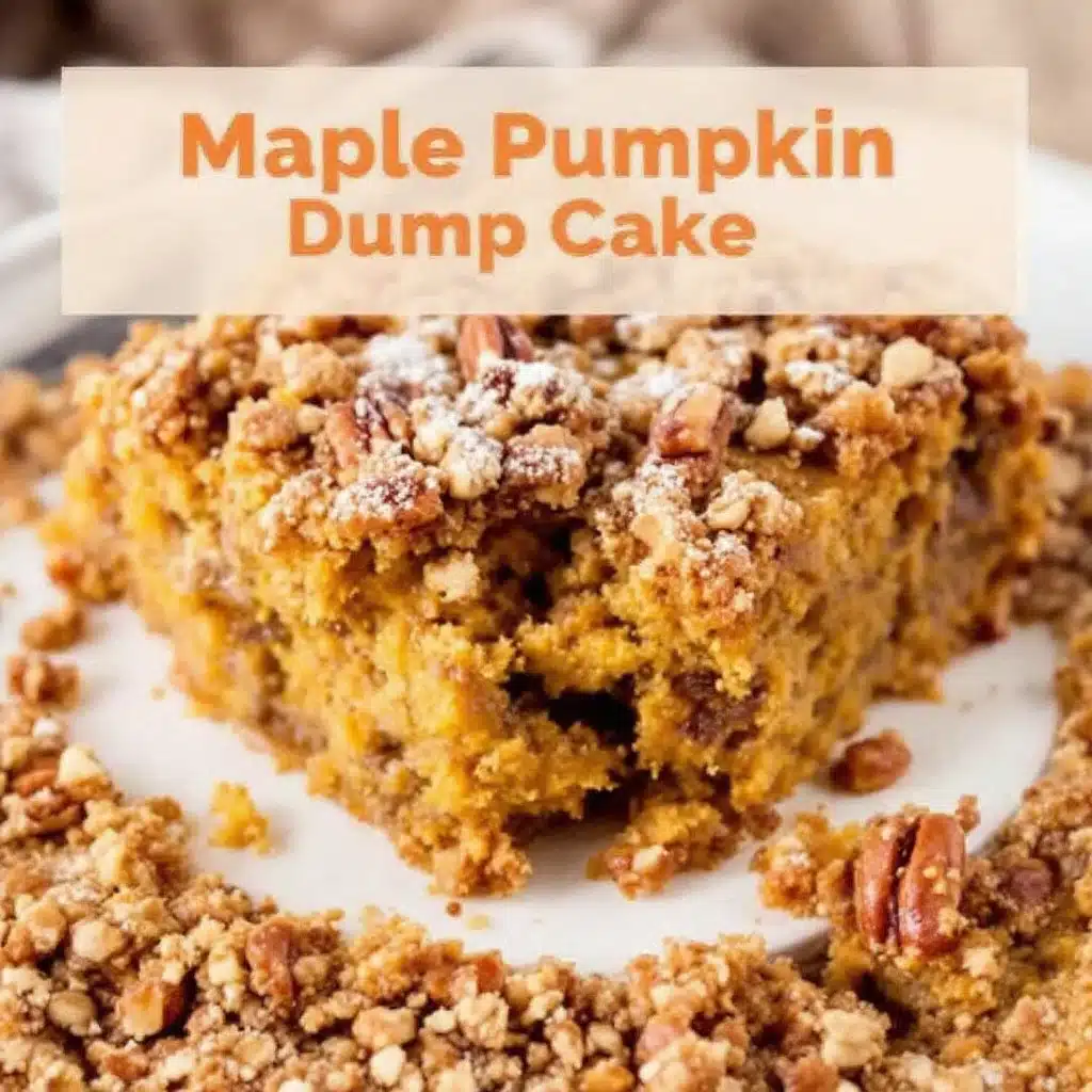 maple pumpkin dump cake - featured image
