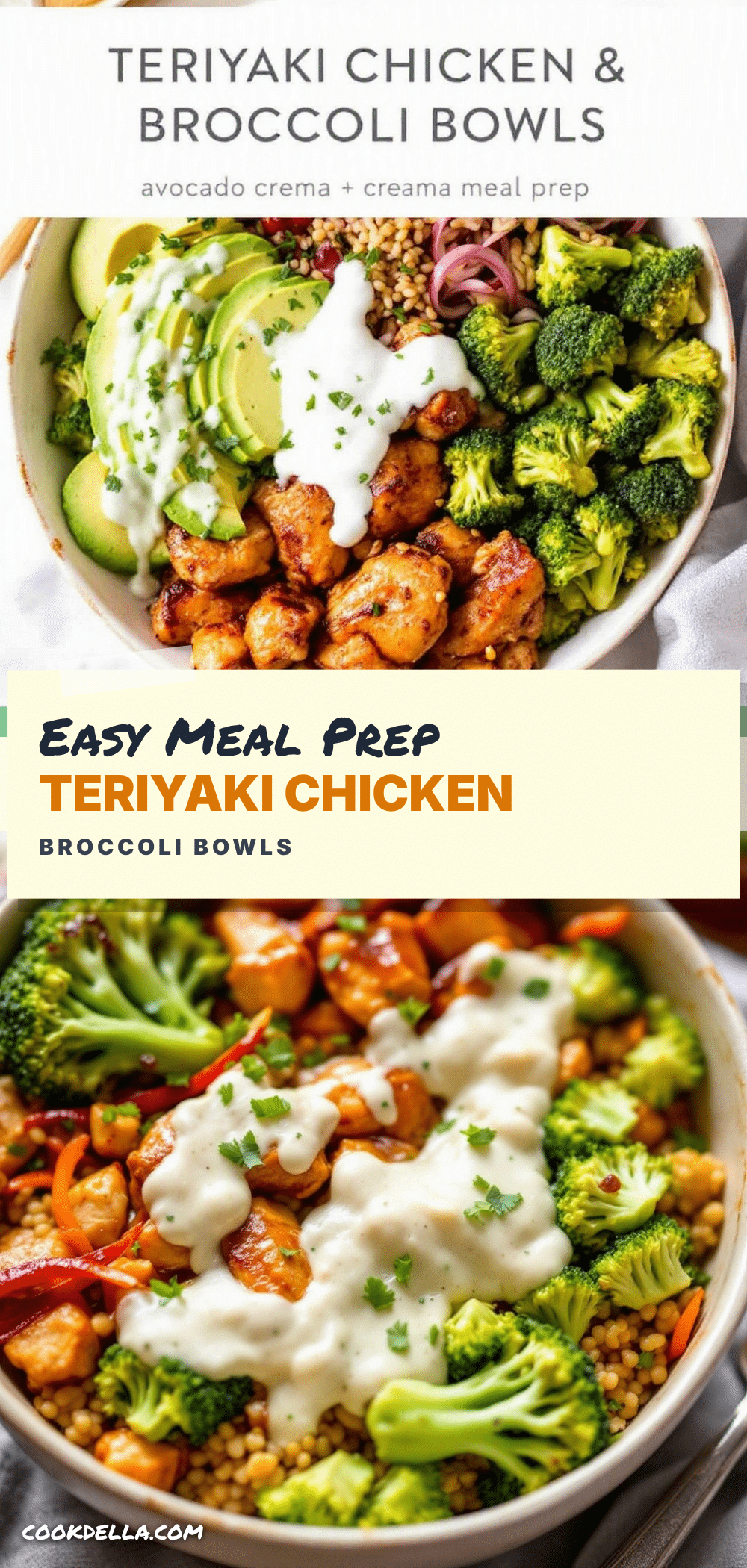 meal prep teriyaki chicken and broccoli bowls recipe