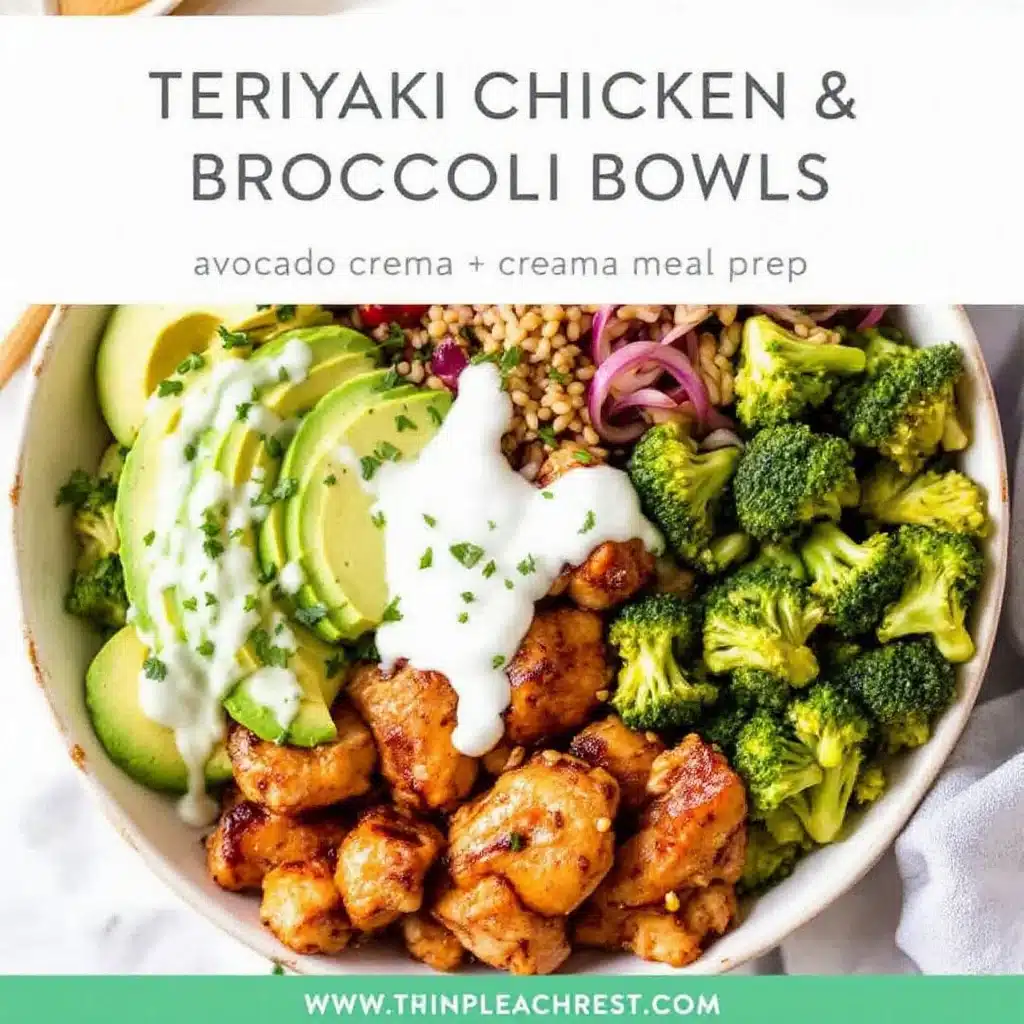 meal prep teriyaki chicken and broccoli bowls - featured image