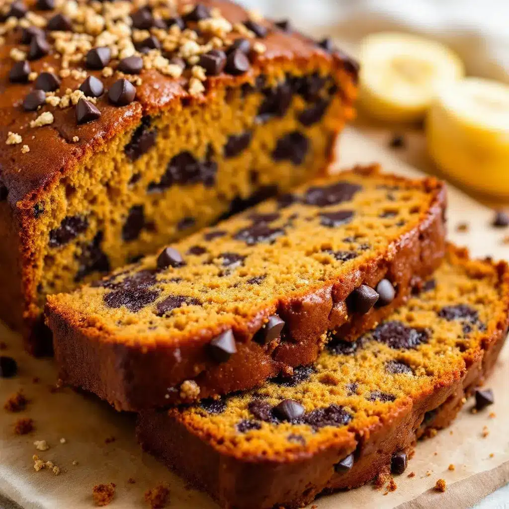 moist chocolate chip pumpkin banana bread preparation steps