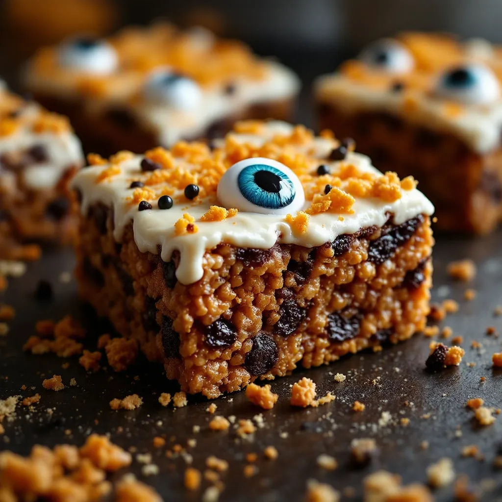 Monster Eyeball Rice Krispie Treats preparation steps