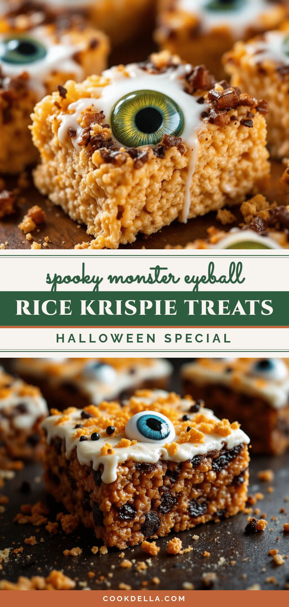 Monster Eyeball Rice Krispie Treats recipe