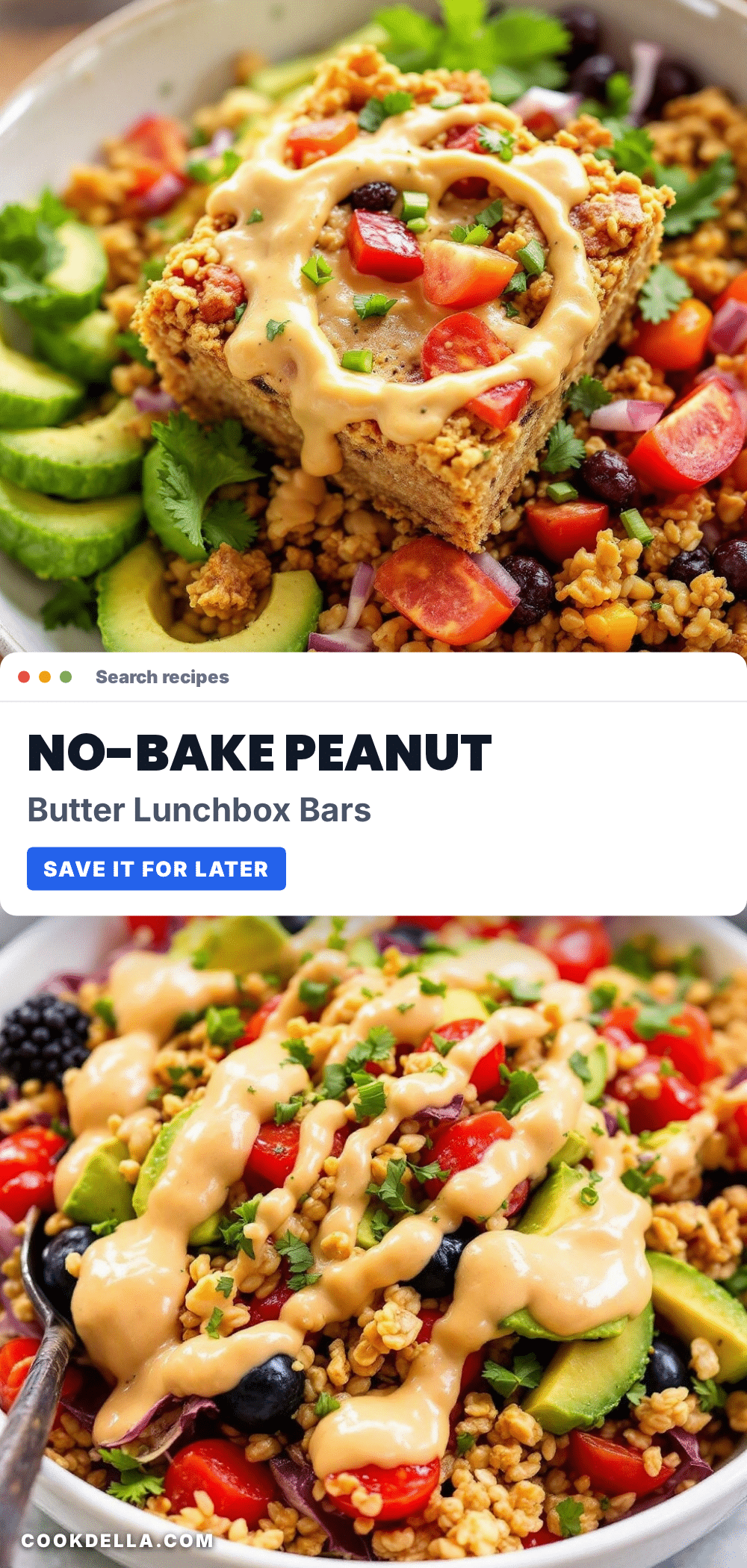 no-bake peanut butter granola bars recipe