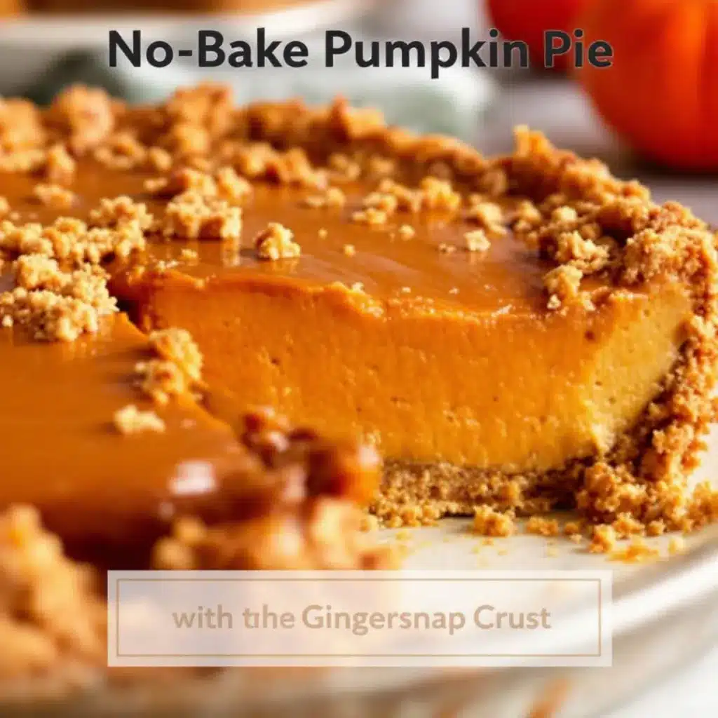 no-bake pumpkin pie with gingersnap crust preparation steps