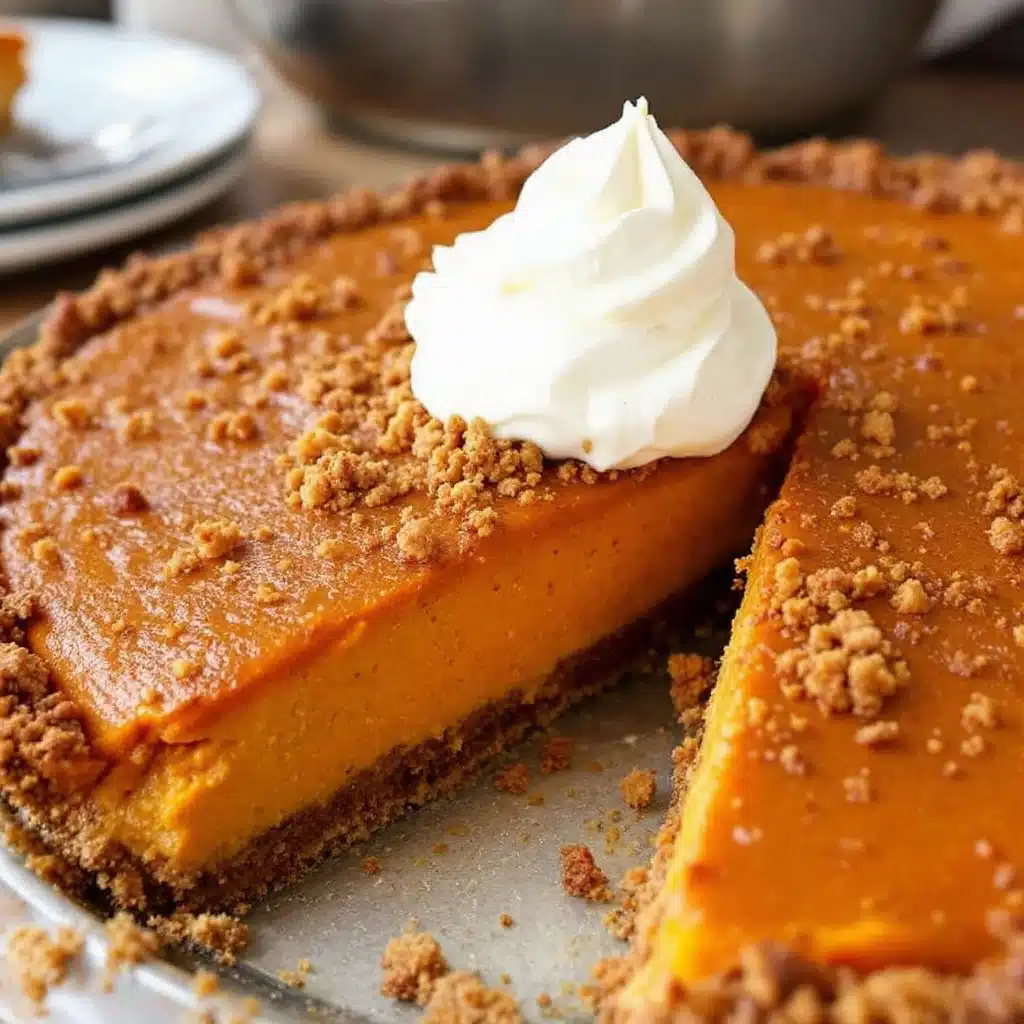 no-bake pumpkin pie with gingersnap crust - featured image