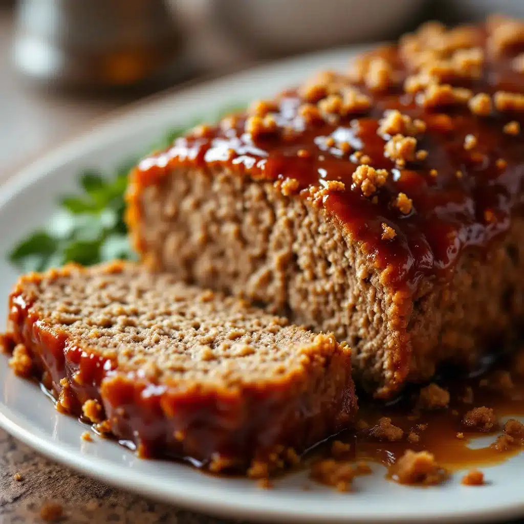 old-fashioned meatloaf with brown sugar glaze - featured image