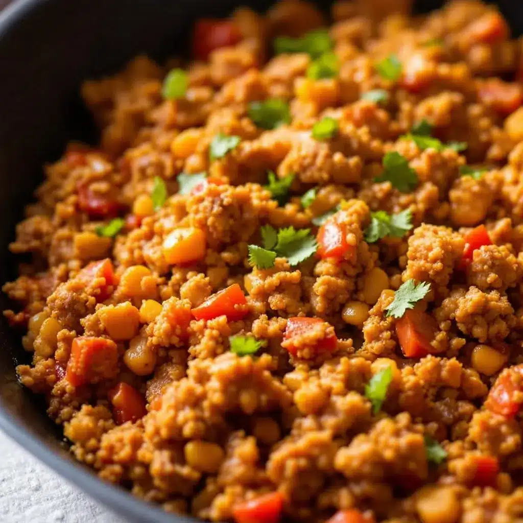 one-pan ground turkey taco skillet preparation steps