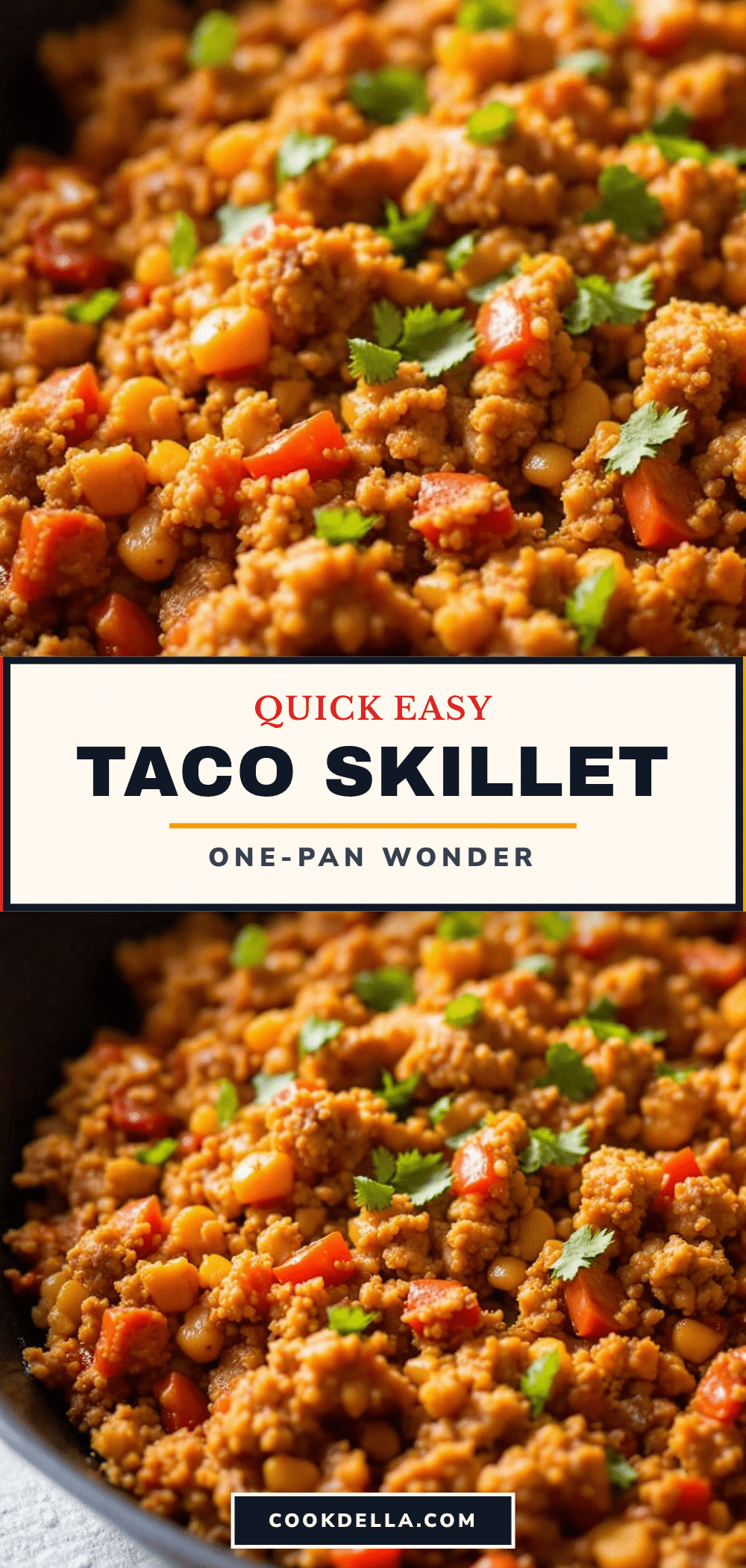 one-pan ground turkey taco skillet recipe
