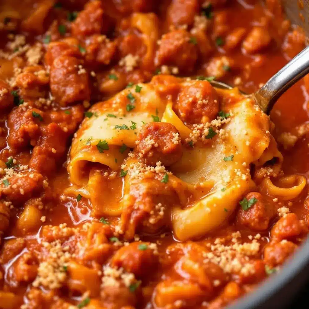 one pot lasagna soup with italian sausage preparation steps