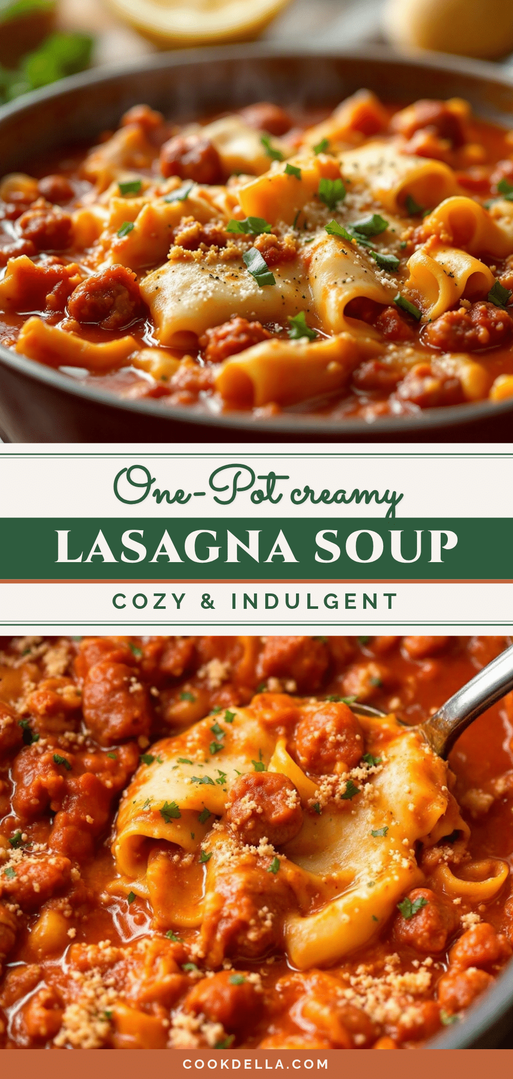 one pot lasagna soup with italian sausage recipe