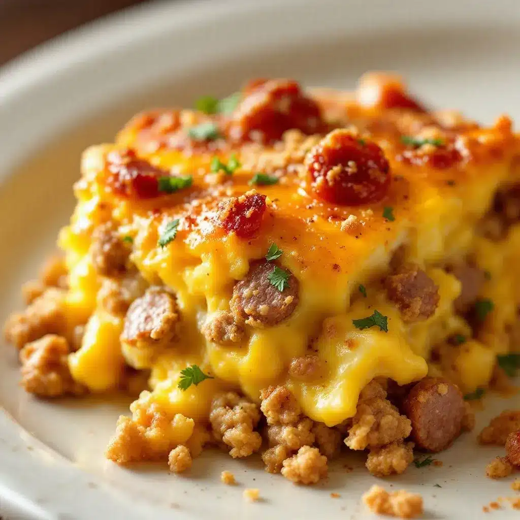 overnight sausage egg breakfast casserole preparation steps