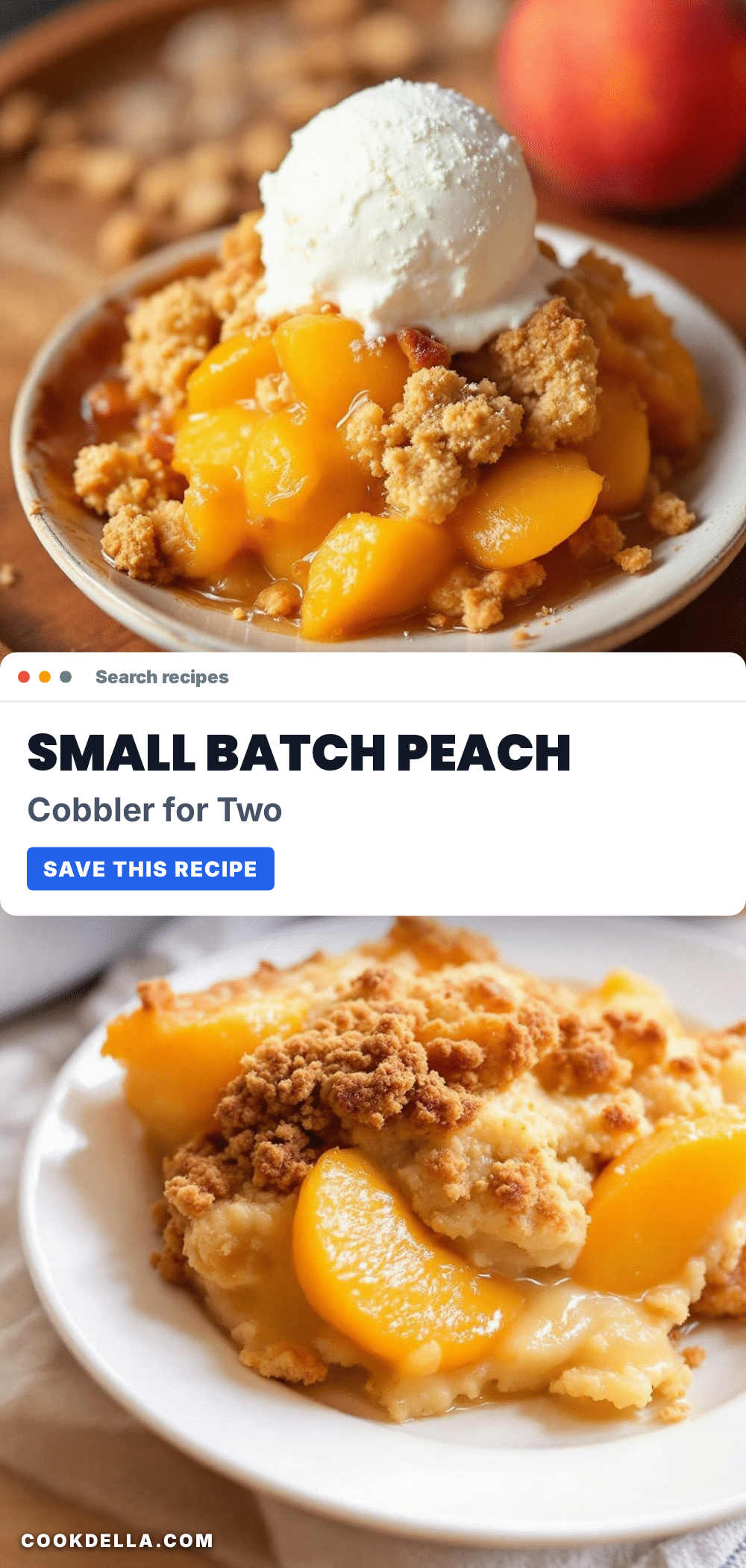 peach cobbler for two recipe