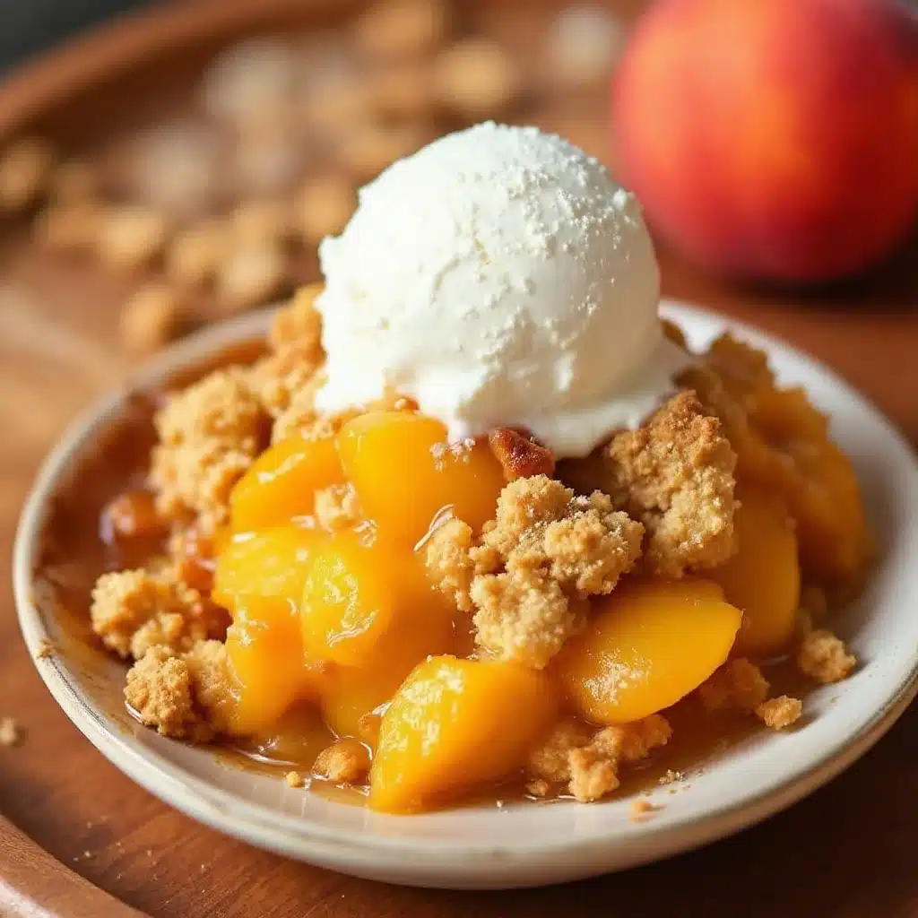peach cobbler for two - featured image