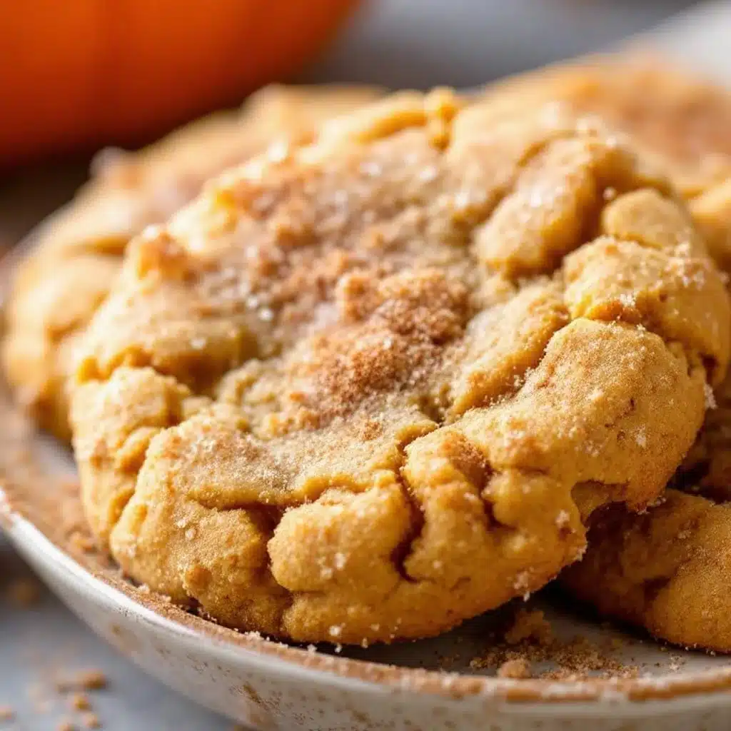 pumpkin snickerdoodle cookies - featured image