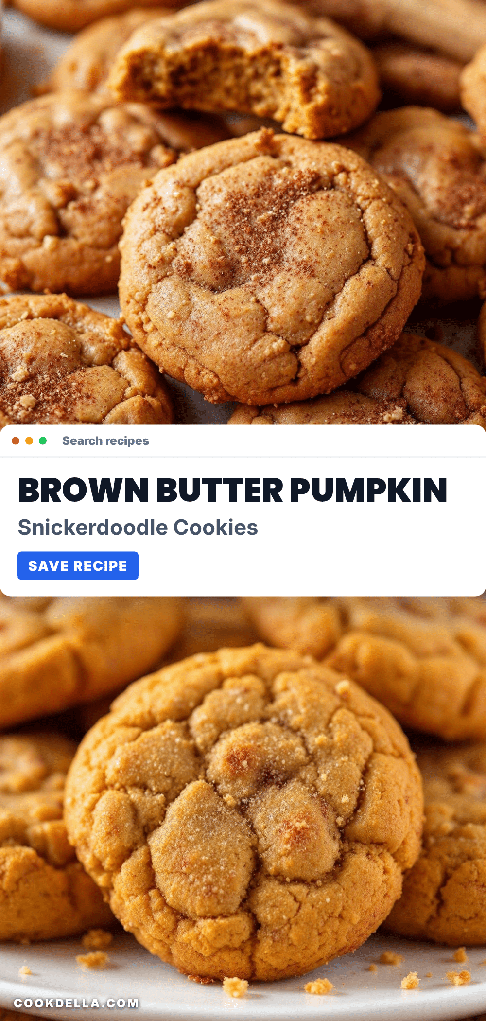 pumpkin snickerdoodle cookies recipe