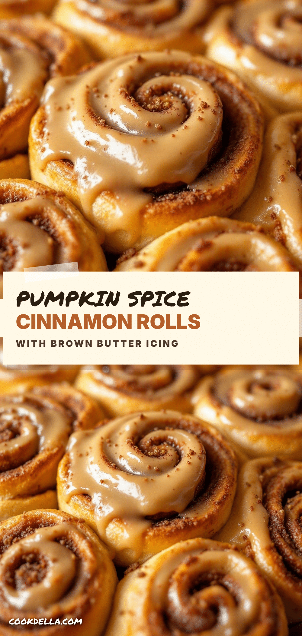 pumpkin spice cinnamon rolls with brown butter icing recipe