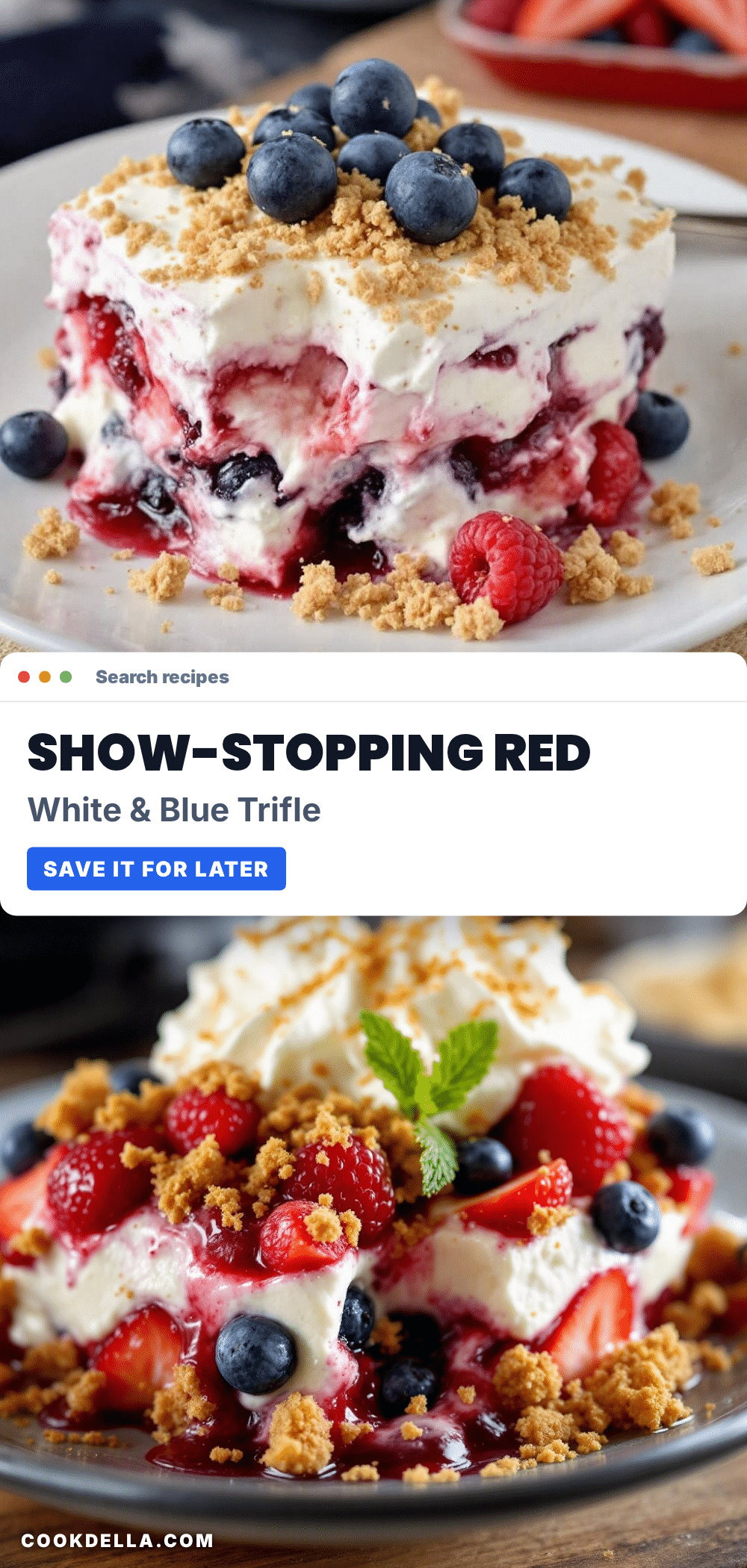 red white & blue berry trifle recipe
