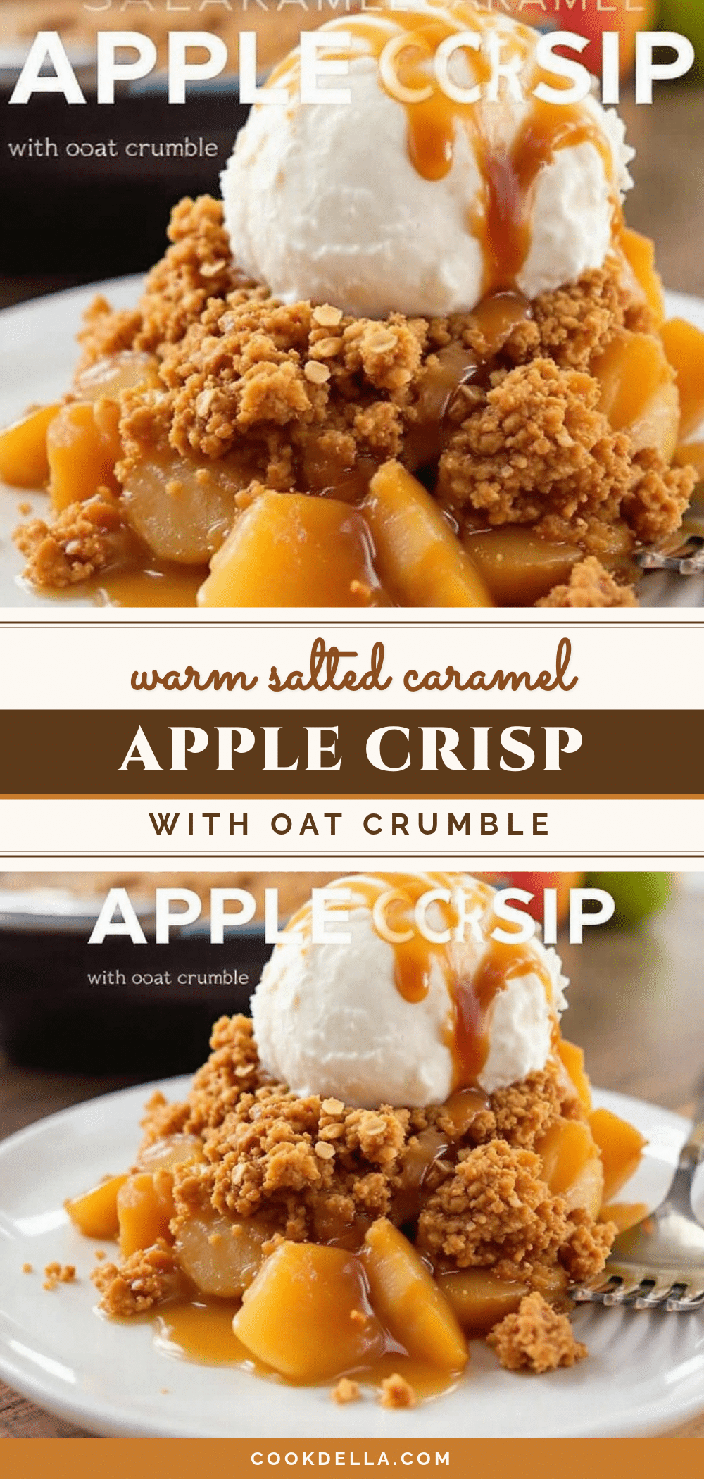Salted caramel apple crisp recipe