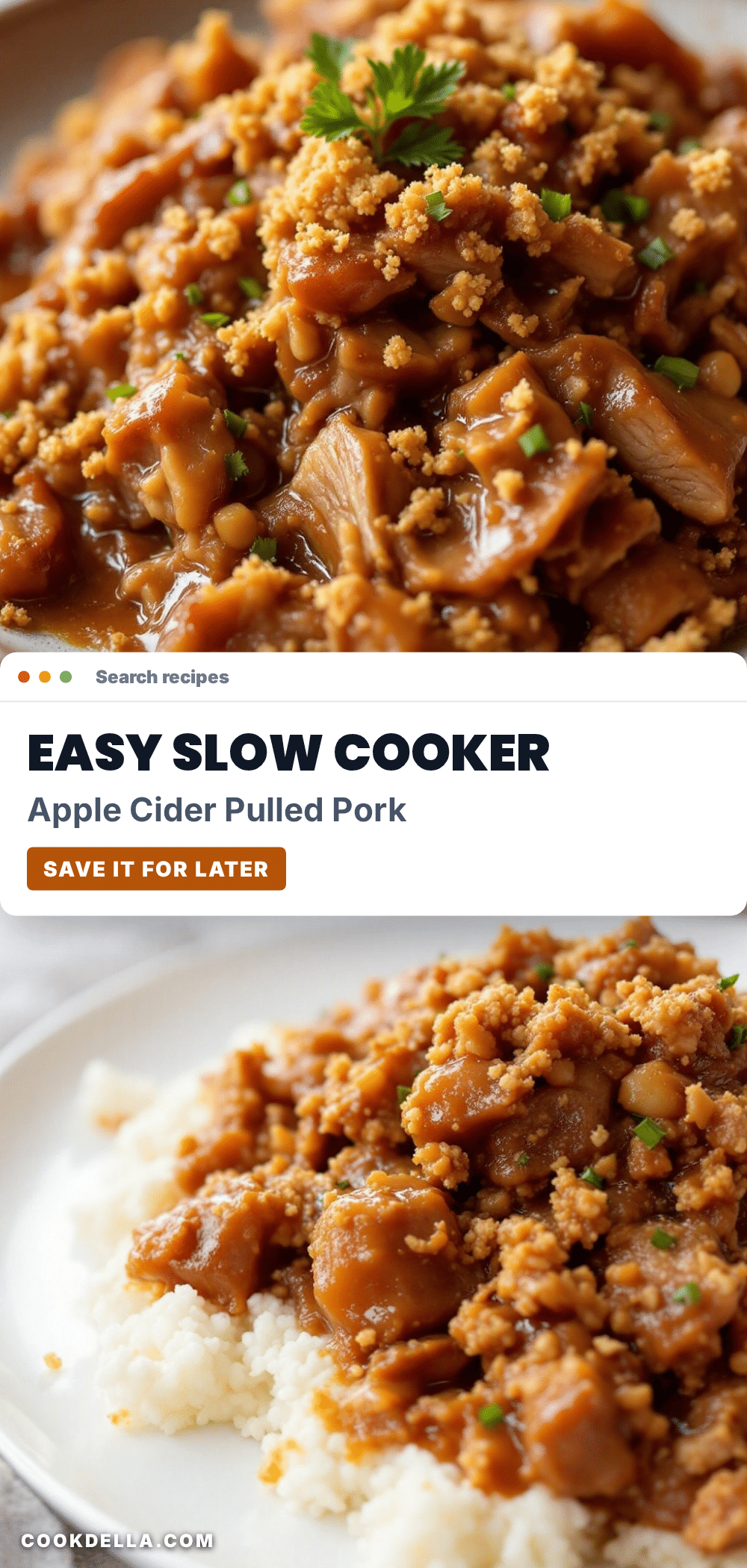 slow cooker apple cider pulled pork recipe