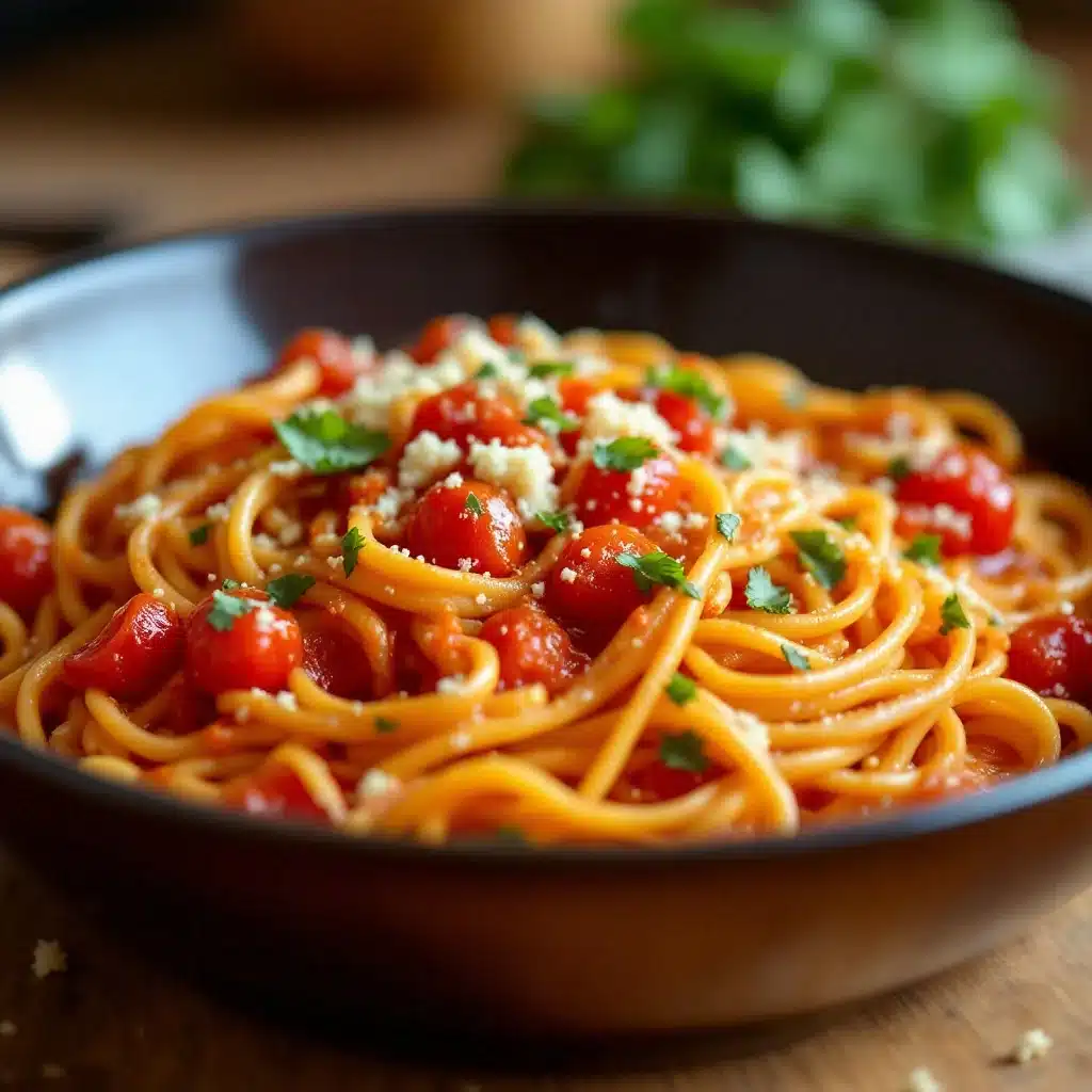slow roasted cherry tomato pasta sauce - featured image