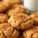 soft baked pumpkin snickerdoodle cookies - featured image