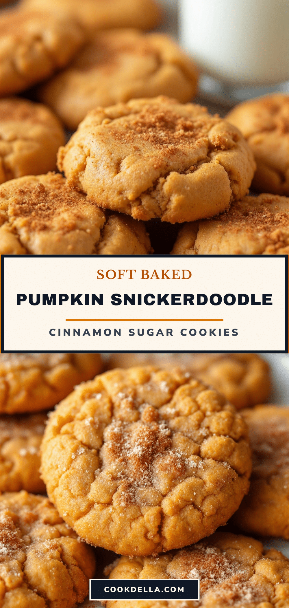 soft baked pumpkin snickerdoodle cookies recipe