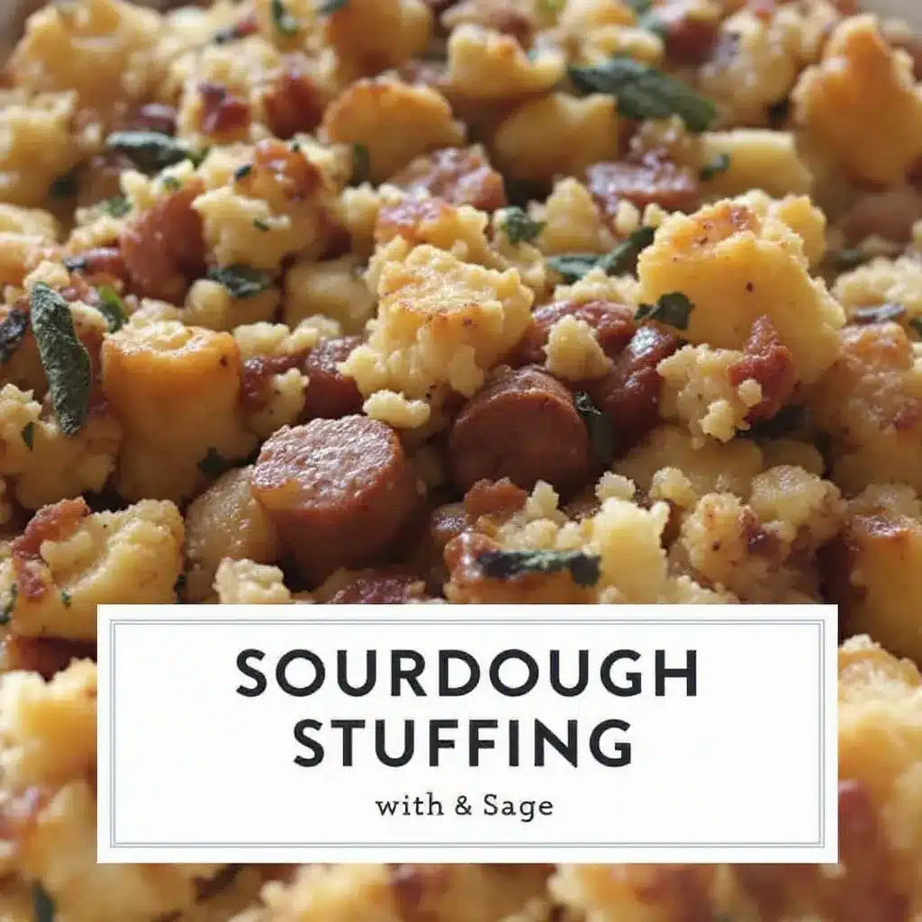 sourdough stuffing with sausage and sage preparation steps