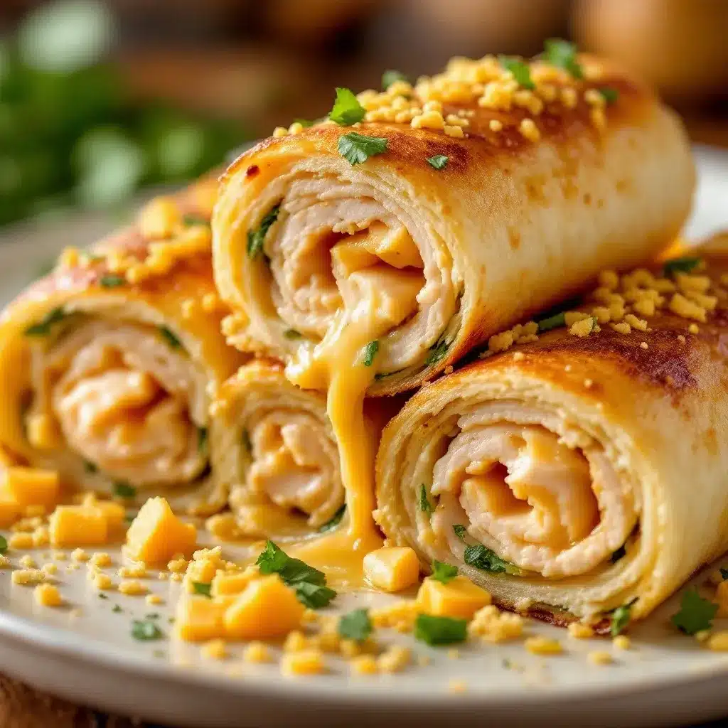 turkey and cheddar roll-ups preparation steps