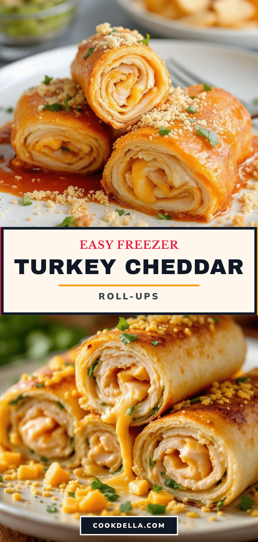 turkey and cheddar roll-ups recipe