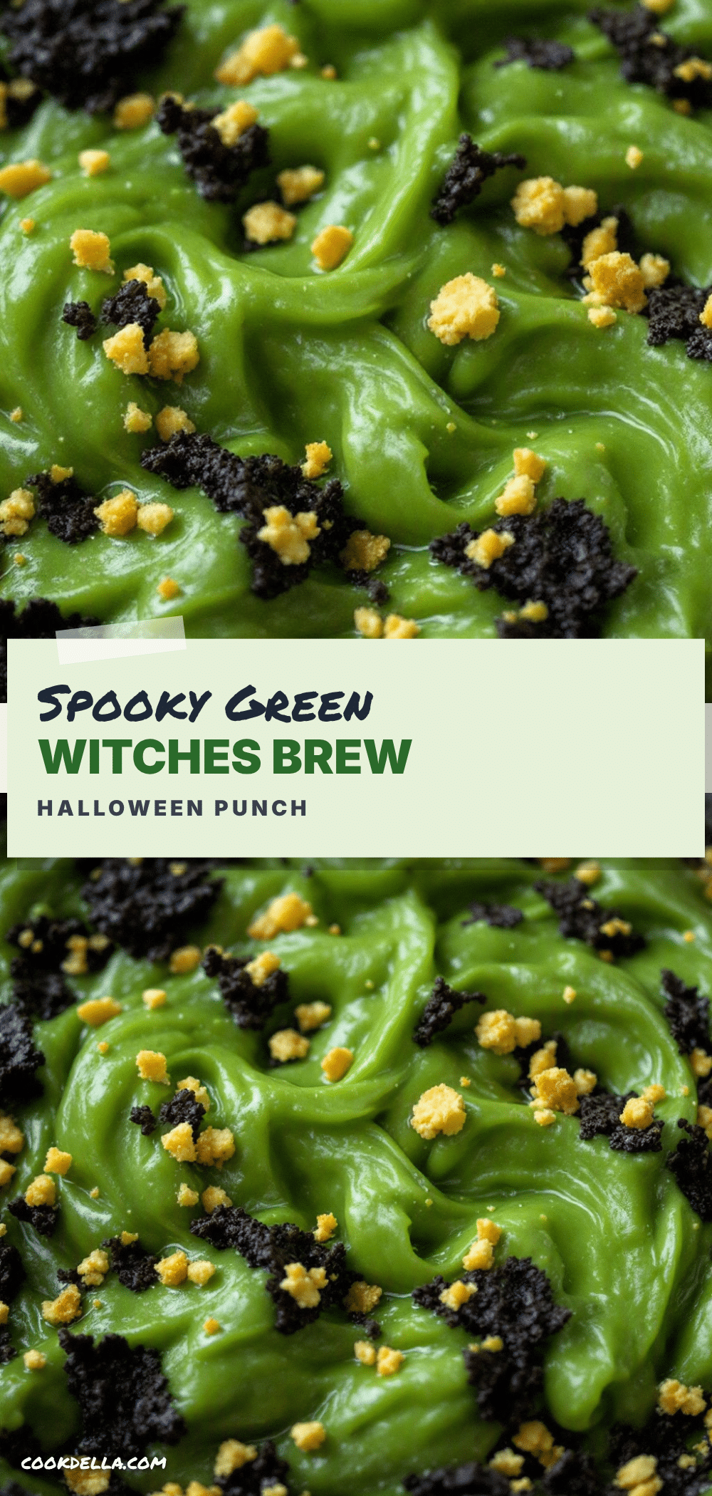 witches brew green Halloween punch recipe